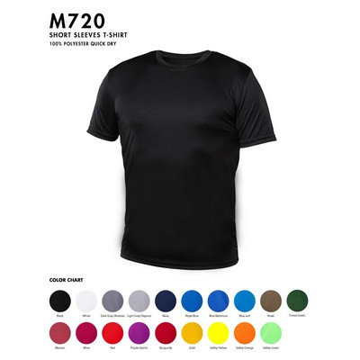 Men T-shirt 100% Polyester Dry Fit