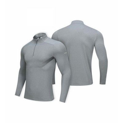 Quarter Zip Long Sleeve Shirt Men Jacket